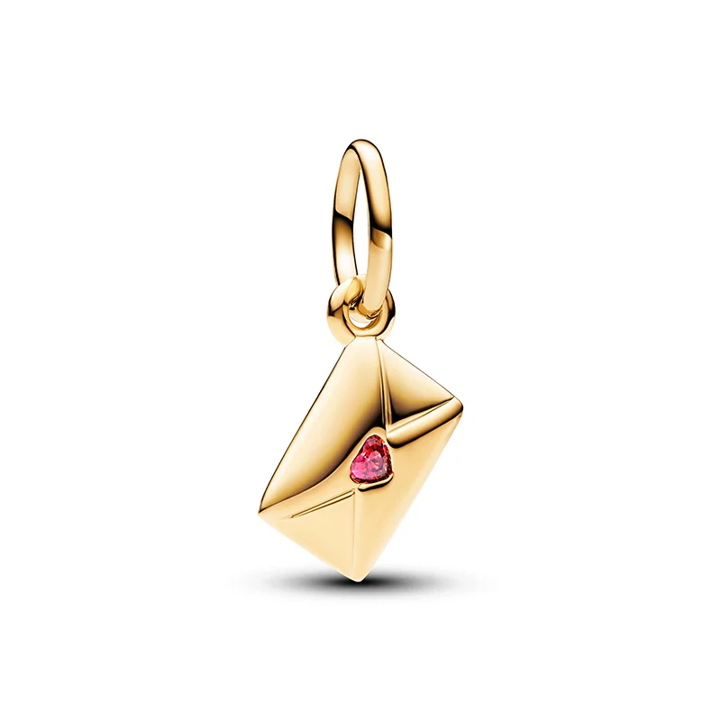 JewelryWe Halskette Damen Mit Herz-Briefumschlag-Anhänger - Edelstahl Goldfarben, öffenbar, 60 Cm